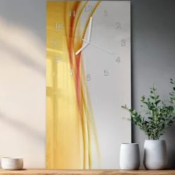 Zegar na szkle 30x60 Wzór zegar ścienny