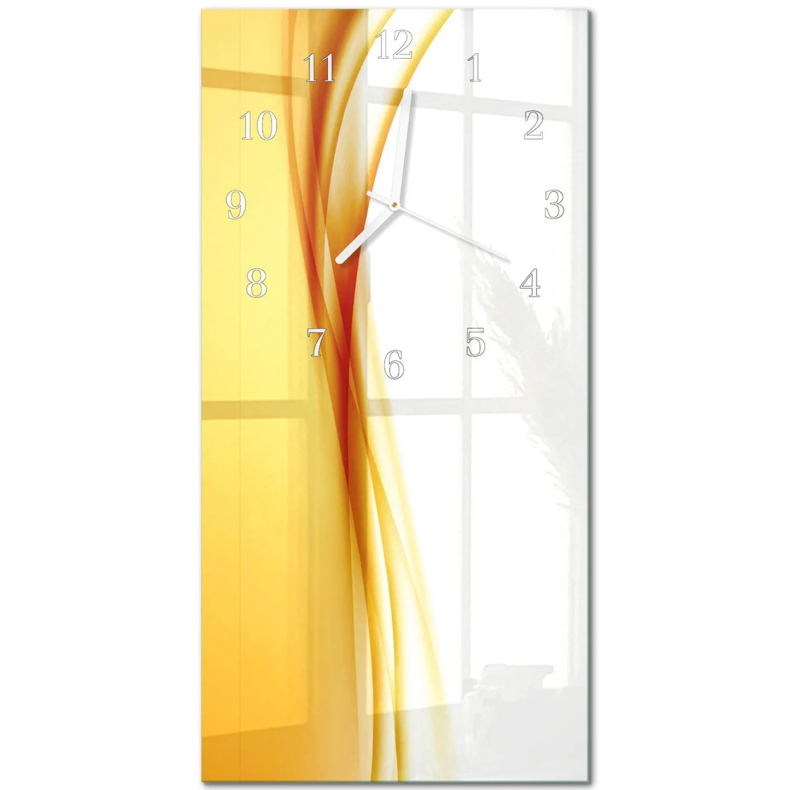 Zegar na szkle 30x60 Wzór zegar ścienny