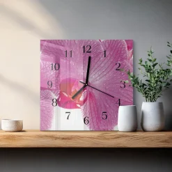 Zegar premium 30x30 Orchidea dekoracyjny na ścianę
