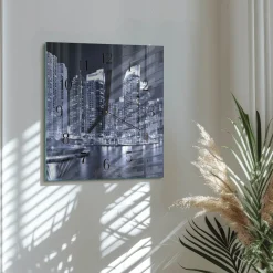 Zegar płynący 30x30 Horyzont design na ścianę