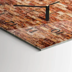 Zegar z grafiką 30x60 Ściana z Cegieł ozdobny ścienny