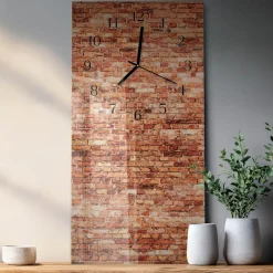 Zegar z grafiką 30x60 Ściana z Cegieł ozdobny ścienny