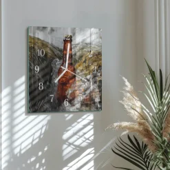 Zegar brzozy 30x30 Piwo kufel pianka pub bar napój chmiel szklany