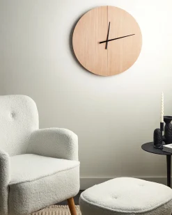 Zegar ścienny 60 cm jasne drewno