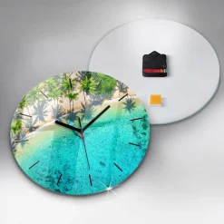 Zegar ścienny dekoracyjny cichy Tropikalna plaża Koh Tao