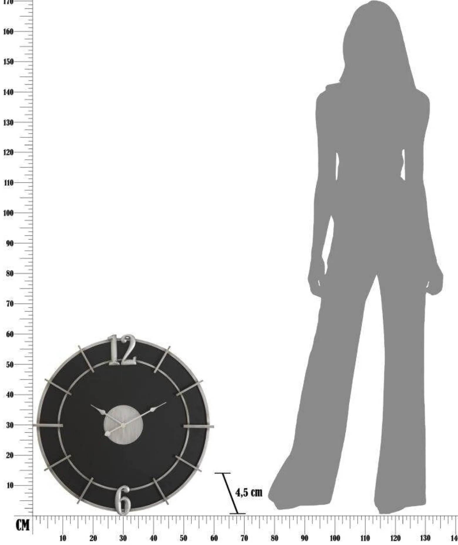 Zegar ścienny GLAM, Ø 60 cm