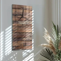 Zegar ścienny 30x60 Drewno cichy mechanizm salon