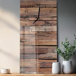 Zegar ścienny 30x60 Drewno cichy mechanizm salon