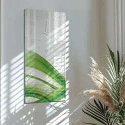 Zegar ścienny 30x60 Fala Abstrakcyjna nowoczesny do salonu