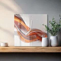 Zegar do kuchni 30x30 Dym Abstrakcyjny design na ścianę