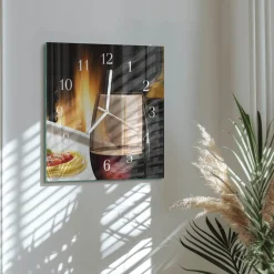 Zegar do kuchni 30x30 Spaghetti design na ścianę