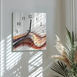 Zegar do salonu 30x30 Abstrakcja dekoracyjny do salonu