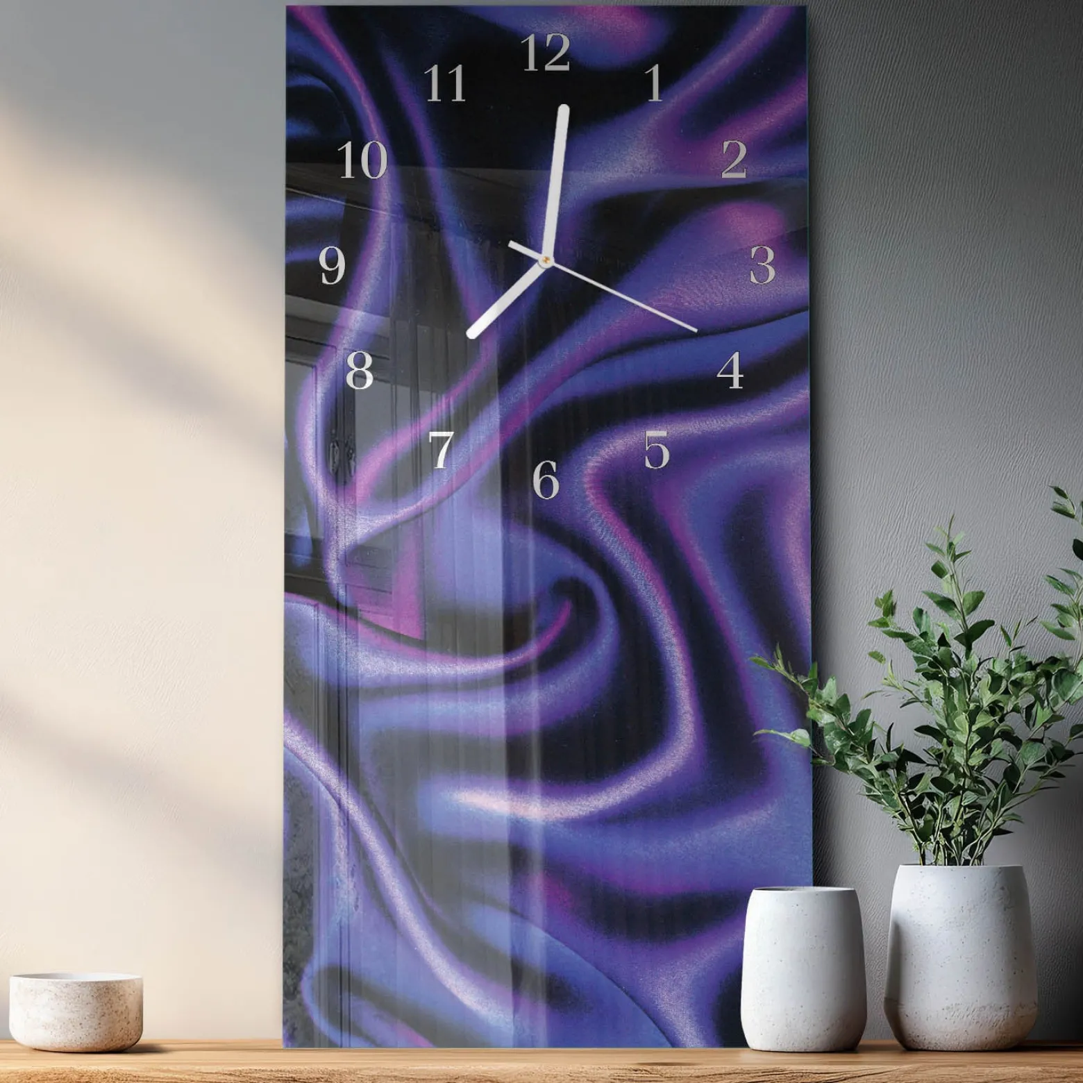 Zegar do salonu 30x60 Aksamit zegar ścienny