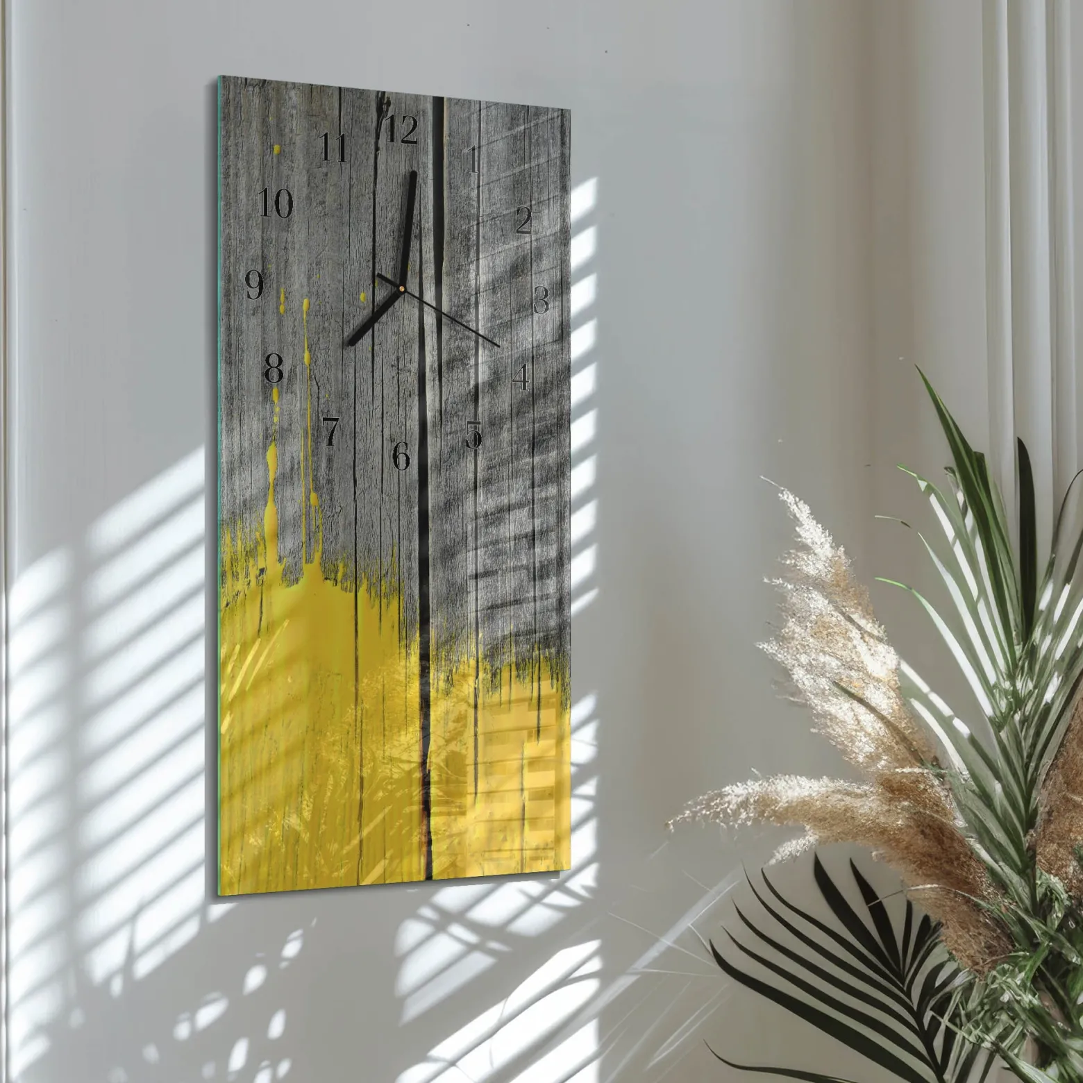 Zegar do salonu 30x60 Deska Drewniana dekoracyjny na ścianę