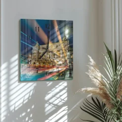 Zegar do salonu 30x30 Światło dekoracyjny do salonu