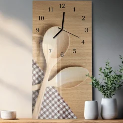 Zegar do salonu 30x60 Łyżki zegar ścienny