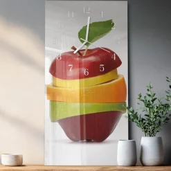 Zegar kuchenny 30x60 Owoc ozdobny ścienny