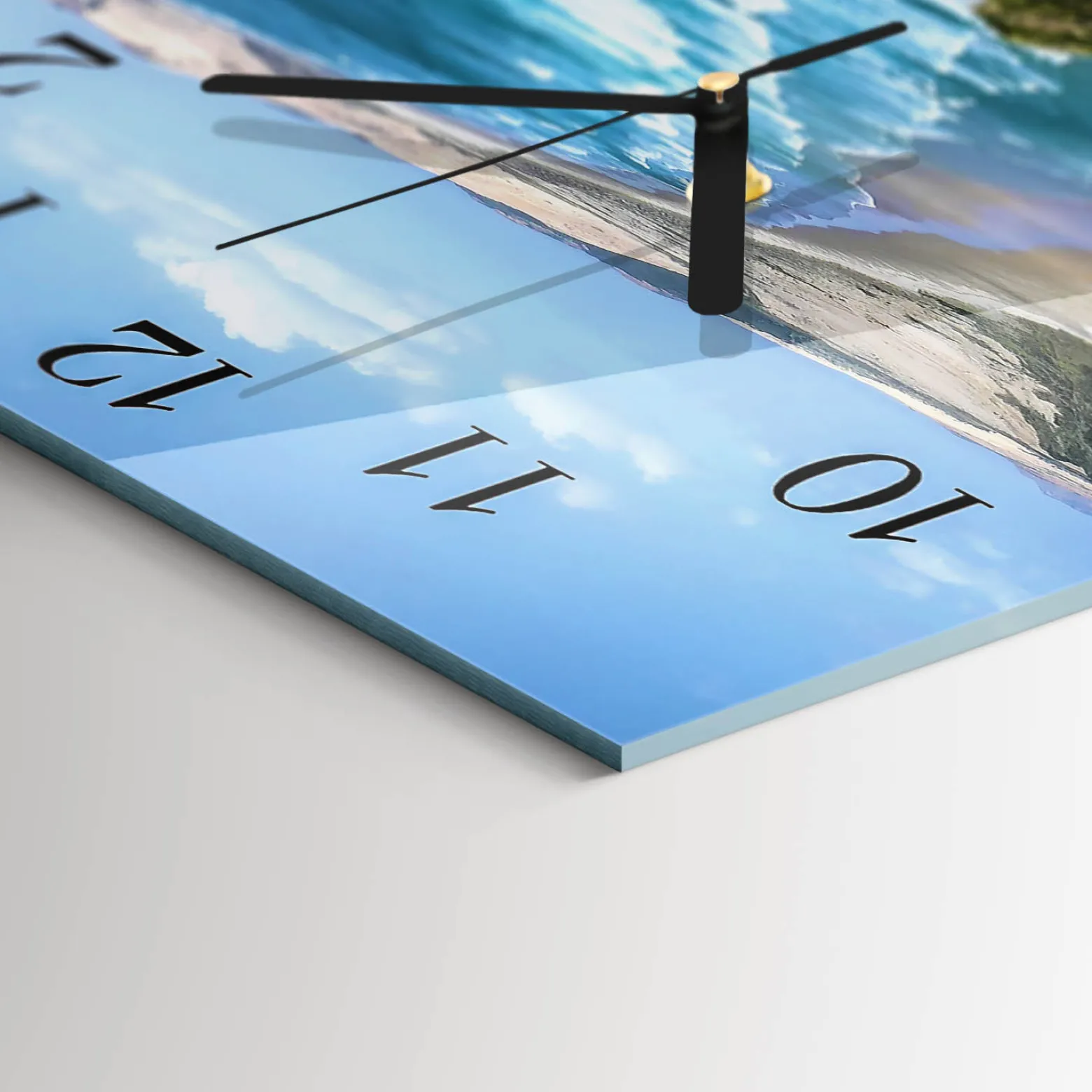 Zegar mozaika 30x30 Wybrzeże ocean fale klif widok na ścianę