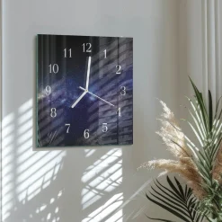 Zegar na ścianę 30x30 Galaktyka nowoczesny na ścianę