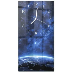 Zegar na ścianę 30x60 Weltall szklany ścienny