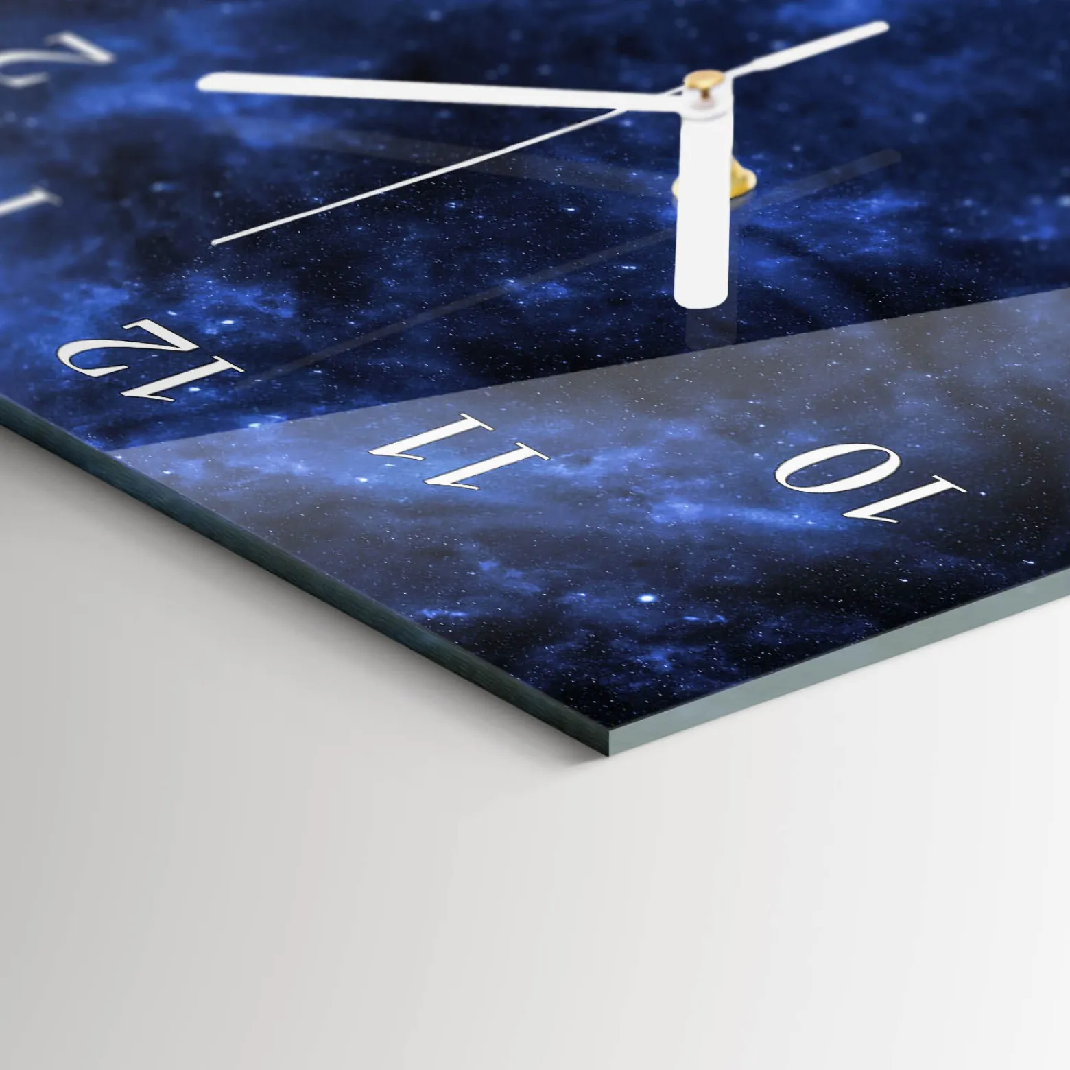 Zegar na ścianę 30x60 Weltall szklany ścienny