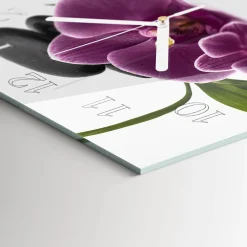 Zegar natura 30x30 Orchidea nowoczesny do salonu