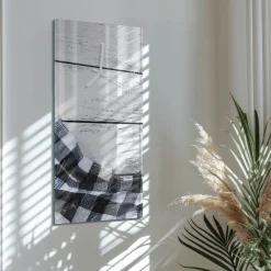 Zegar natura 30x60 Stół z Tkaniny nowoczesny do salonu
