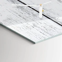 Zegar natura 30x60 Stół z Tkaniny nowoczesny do salonu