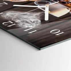 Zegar nowoczesny 30x30 Kawa miłość design na ścianę