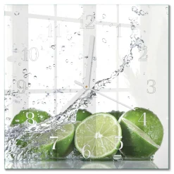 Zegar nowoczesny 30x30 Limonki dekoracyjny na ścianę