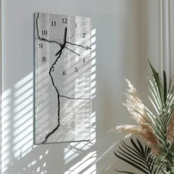 Zegar ostry 30x60 Pęknięcie ozdobny ścienny