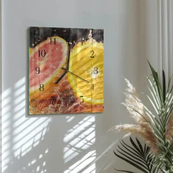 Zegar ozdobny 30x30 Owoc ozdobny ścienny