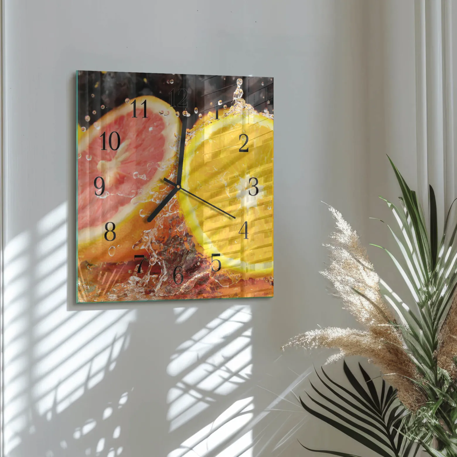 Zegar ozdobny 30x30 Owoc ozdobny ścienny