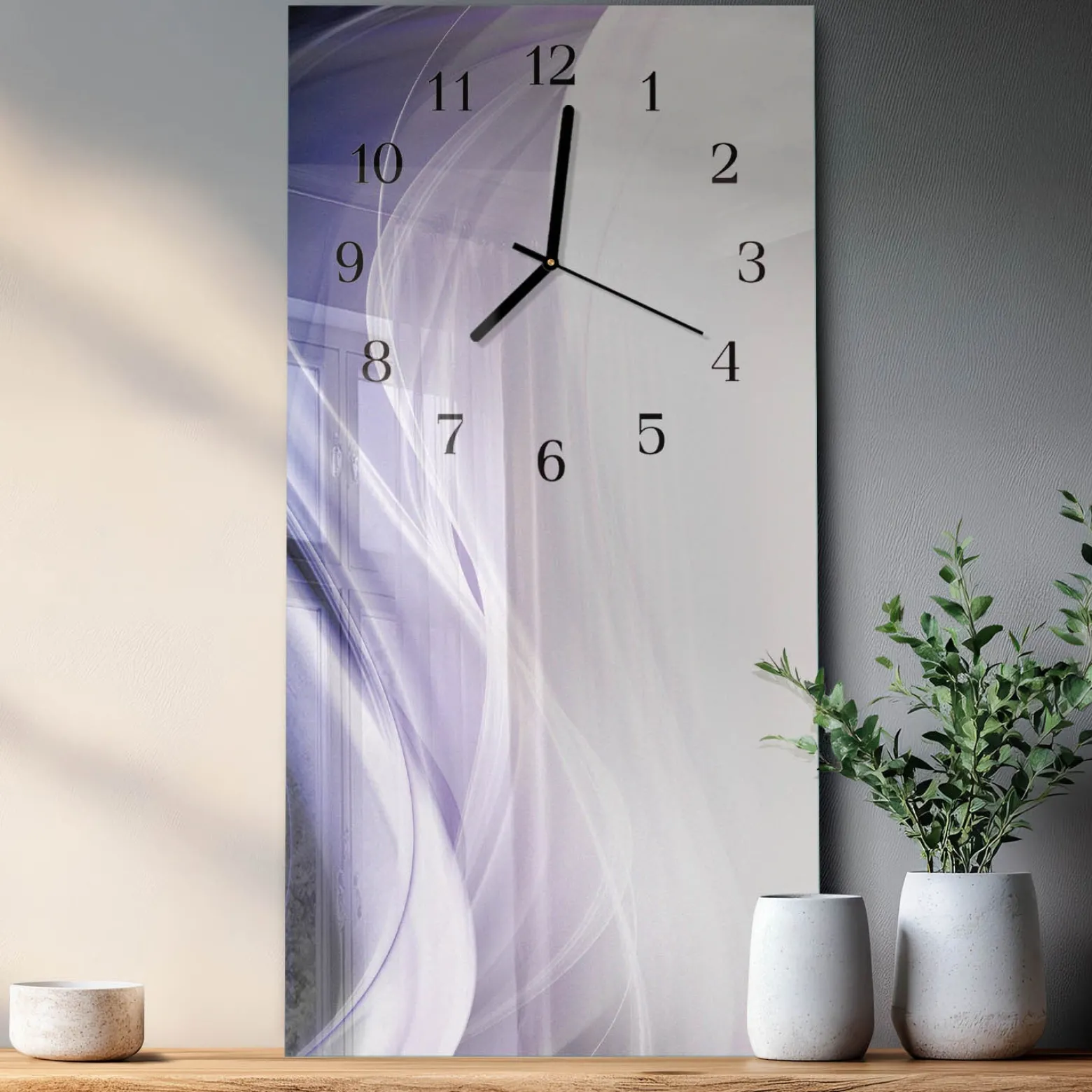 Zegar premium 30x60 Abstrakcja zegar ścienny