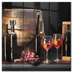Zegar premium 30x30 Beczka na Wino zegar ścienny