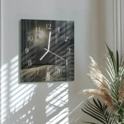Zegar premium 30x30 Ścieżka Księżyca dekoracyjny do salonu