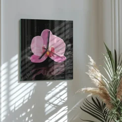 Zegar premium 30x30 Orchidea dekoracyjny na ścianę