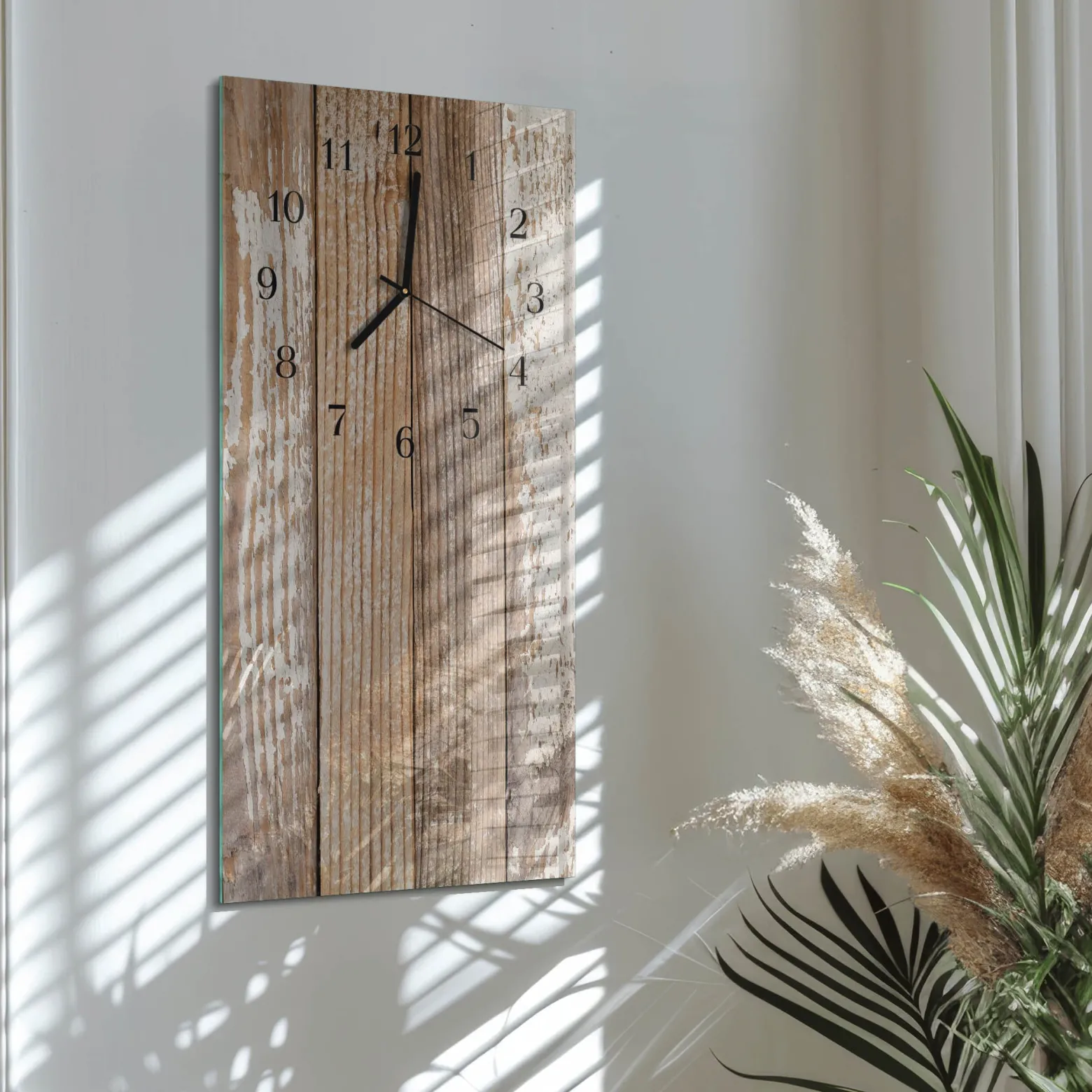 Zegar płynący 30x60 Drewno dekoracyjny na ścianę