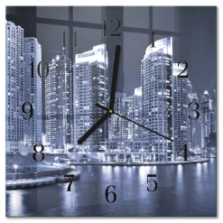 Zegar płynący 30x30 Horyzont design na ścianę