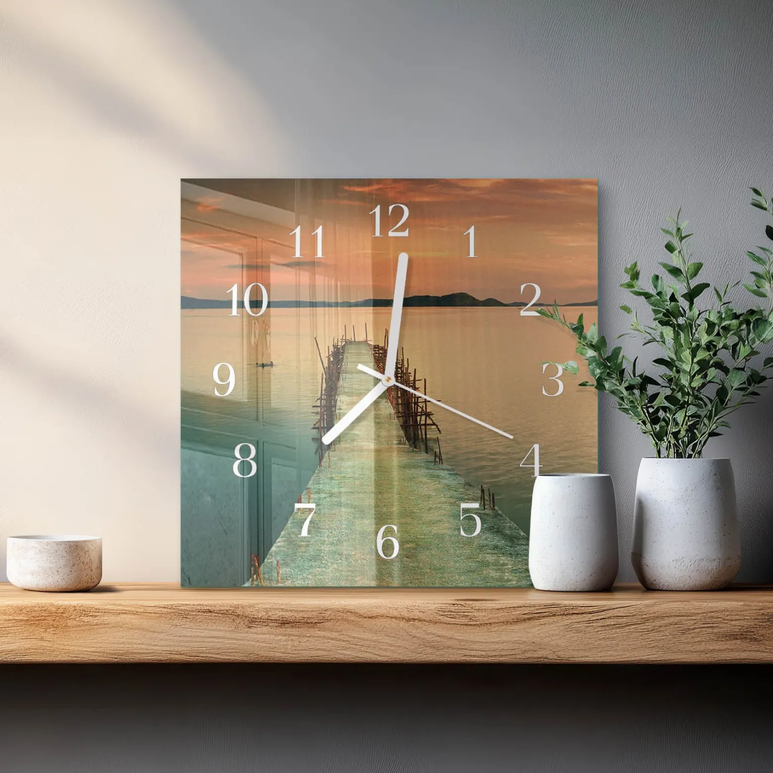 Zegar sieć 30x30 Sieć abstrakcja pajęczyna wzór grafika moderna