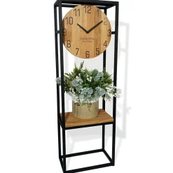 Zegar stojący w konsoli loft dębowy 100cm