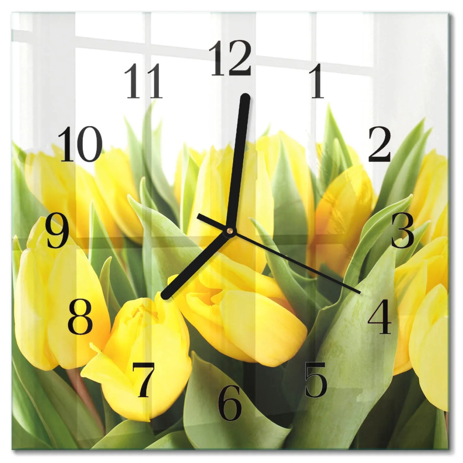 Zegar tulipan 30x30 Kwiaty Tulipanów wiosna ogród kolory kwiaty