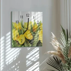 Zegar tulipan 30x30 Kwiaty Tulipanów wiosna ogród kolory kwiaty