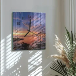Zegar wyspa 30x30 Wyspa Morska morze palma plaża wakacje lato