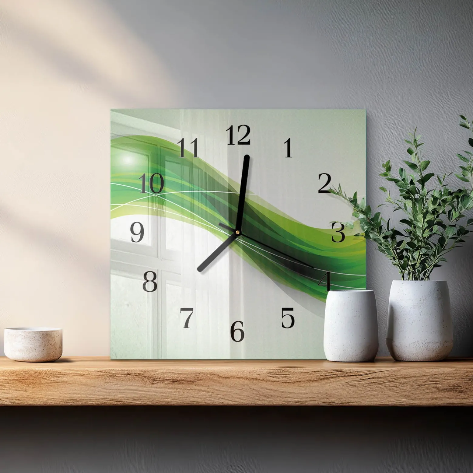 Zegar z grafiką 30x30 Abstrakcja szklany ścienny
