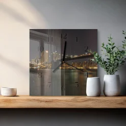 Zegar z grafiką 30x30 Horyzont nowoczesny na ścianę