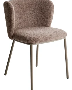 Zestaw 2 krzeseł do jadalni MINA II Boucle Jasnobrązowy