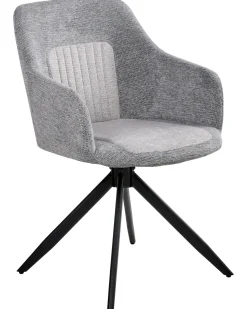 Zestaw 2 krzeseł obrotowych do jadalni powłoka hydrofobowa szary