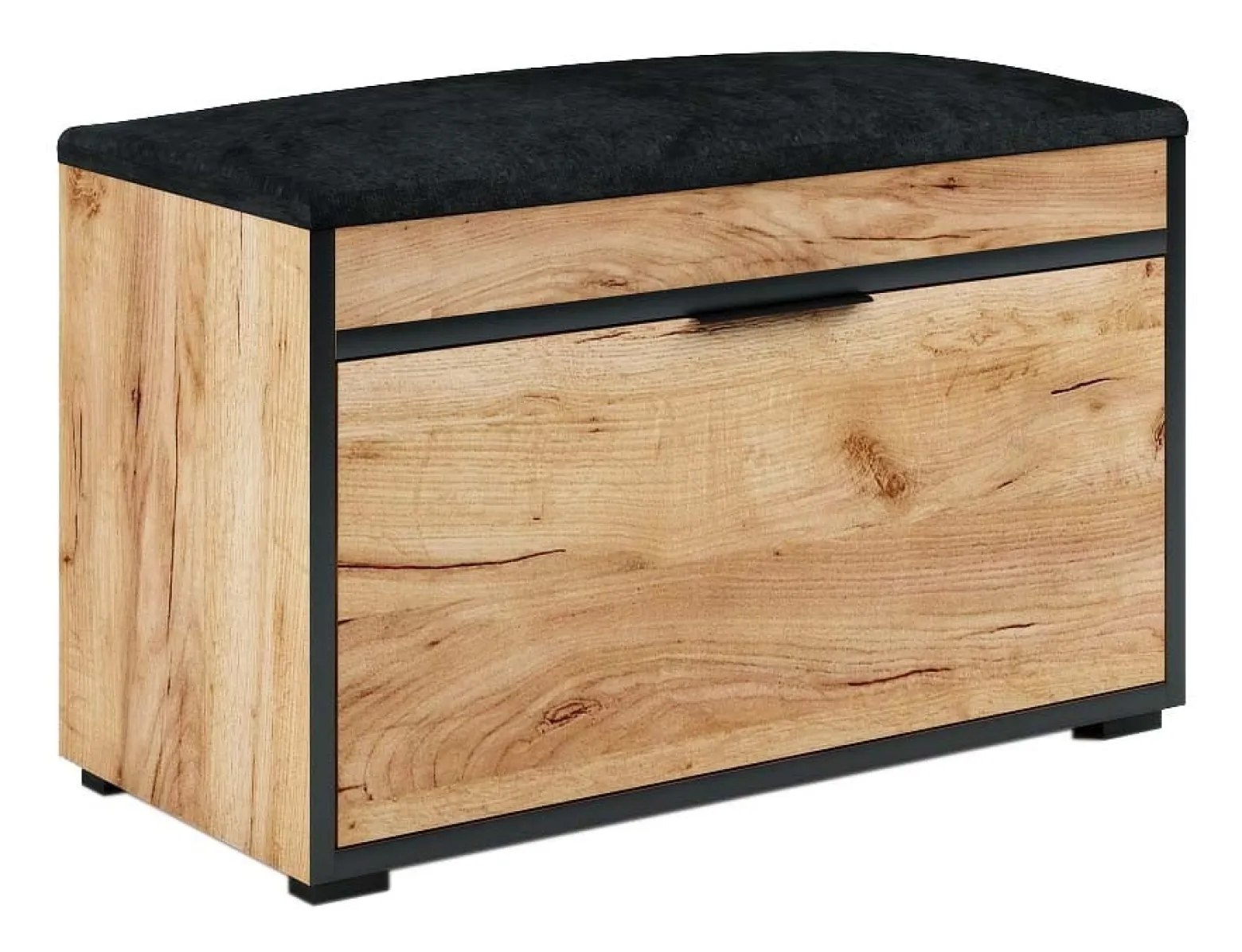 Zestaw Do Przedpokoju Fala 1Cp4 Dąb Craft Złoty C/Czarny/K 80X37,7X215 Cm