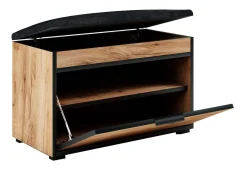Zestaw Do Przedpokoju Fala 1Cp4 Dąb Craft Złoty C/Czarny/K 80X37,7X215 Cm